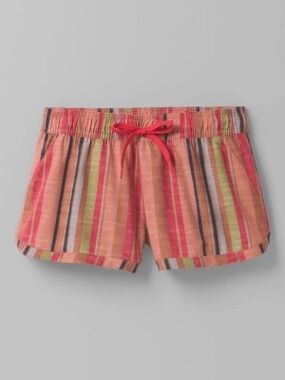 Prana Maria Short In Papaya Soleil Stripe